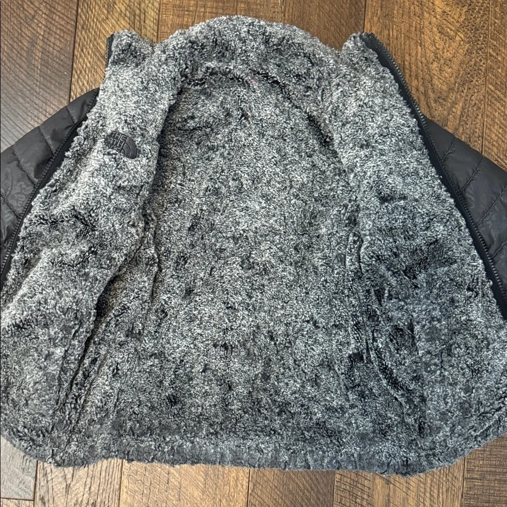 The North Face Girl’s Reversible Coat in Black Leopard